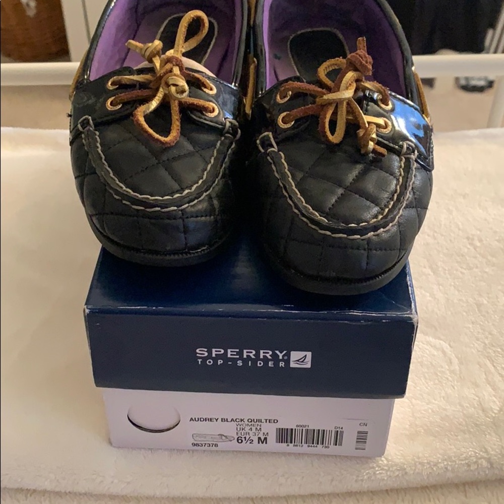 Sperry Black Quilted Shoes